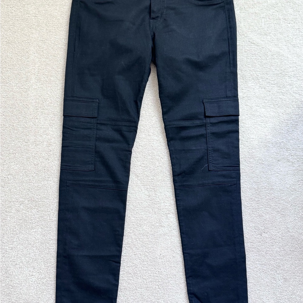 Hudson Women’s Black Cargo Denim Jeans - Stretchy Slim Fit - Size 30